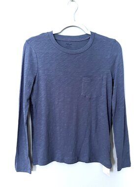 NWT Madewell Long Sleeve T-Shirt (Blue) XS